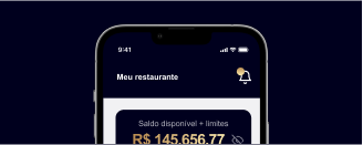 Tela da Conta Empresas no app Safra Empresas