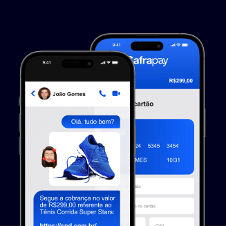 Exemplo da tela de Link de Pagamento do aplicativo SafraPay Digital