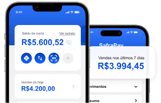 Exemplo da tela de Conta Digital do aplicativo SafraPay Digital