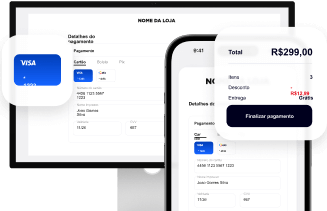 Exemplo de telas do checkout SafraPay