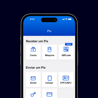 Exemplo da tela de Pix do aplicativo SafraPay Digital